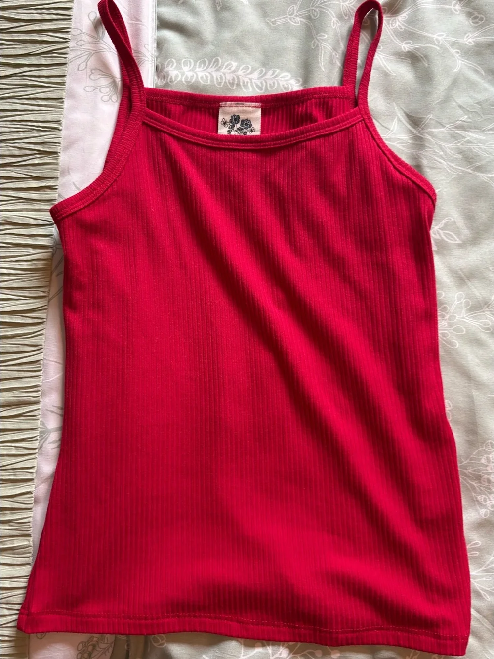 Girls’ Red Cherry-Print Matching Pajama Set
